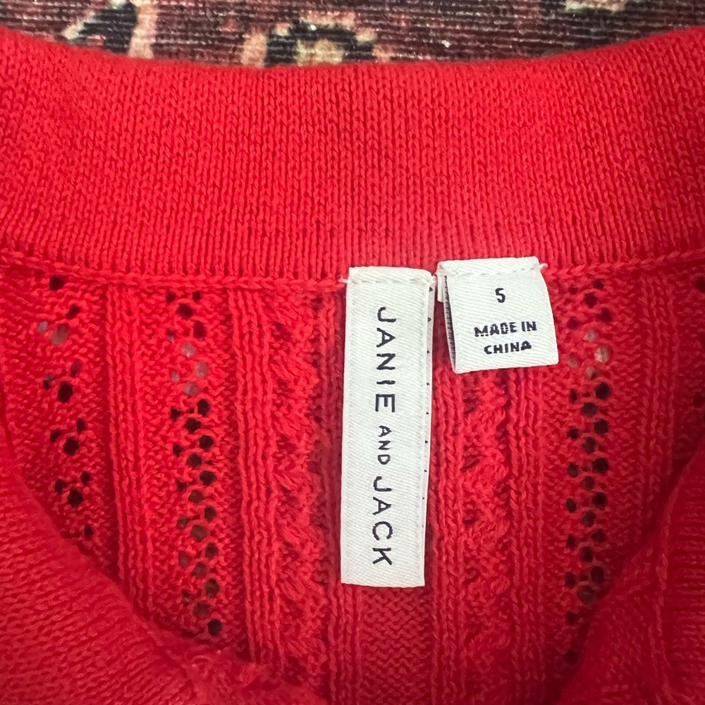 Janie and Jack Vibrant Red Knit Top